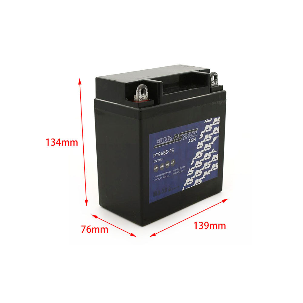Power Sonic Super Sport AGM Battery 12V Fit HondaCM250C Custom Cagiva Gilera Kawasaki Piaggio etc.