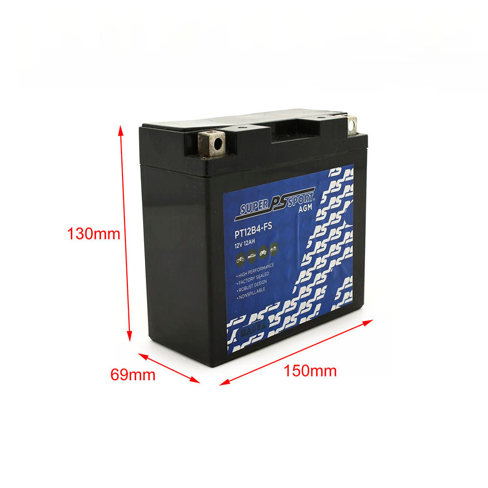 Power Sonic Super Sport AGM Battery 12V Fit Ducati 848 Monster 1200 Kawasaki Triumph Yamaha etc.