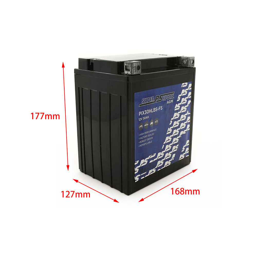 Power Sonic Super Sport AGM Battery 12V Fit BMW R100PD Ducati Moto Guzzi Piaggio Polaris etc.