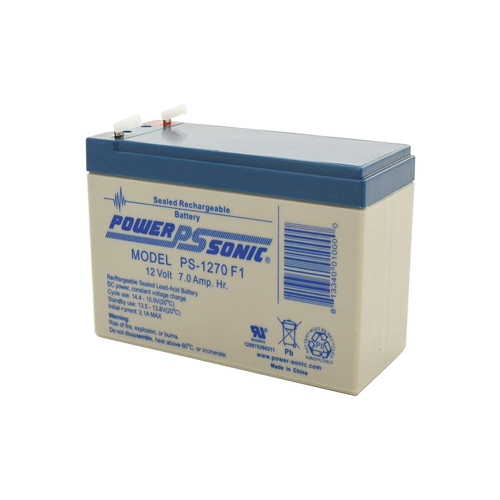 Power Sonic PS-1270 F1 Terminal 12V 7.0Amp Sealed Lead Acid Rechargeable Battery
