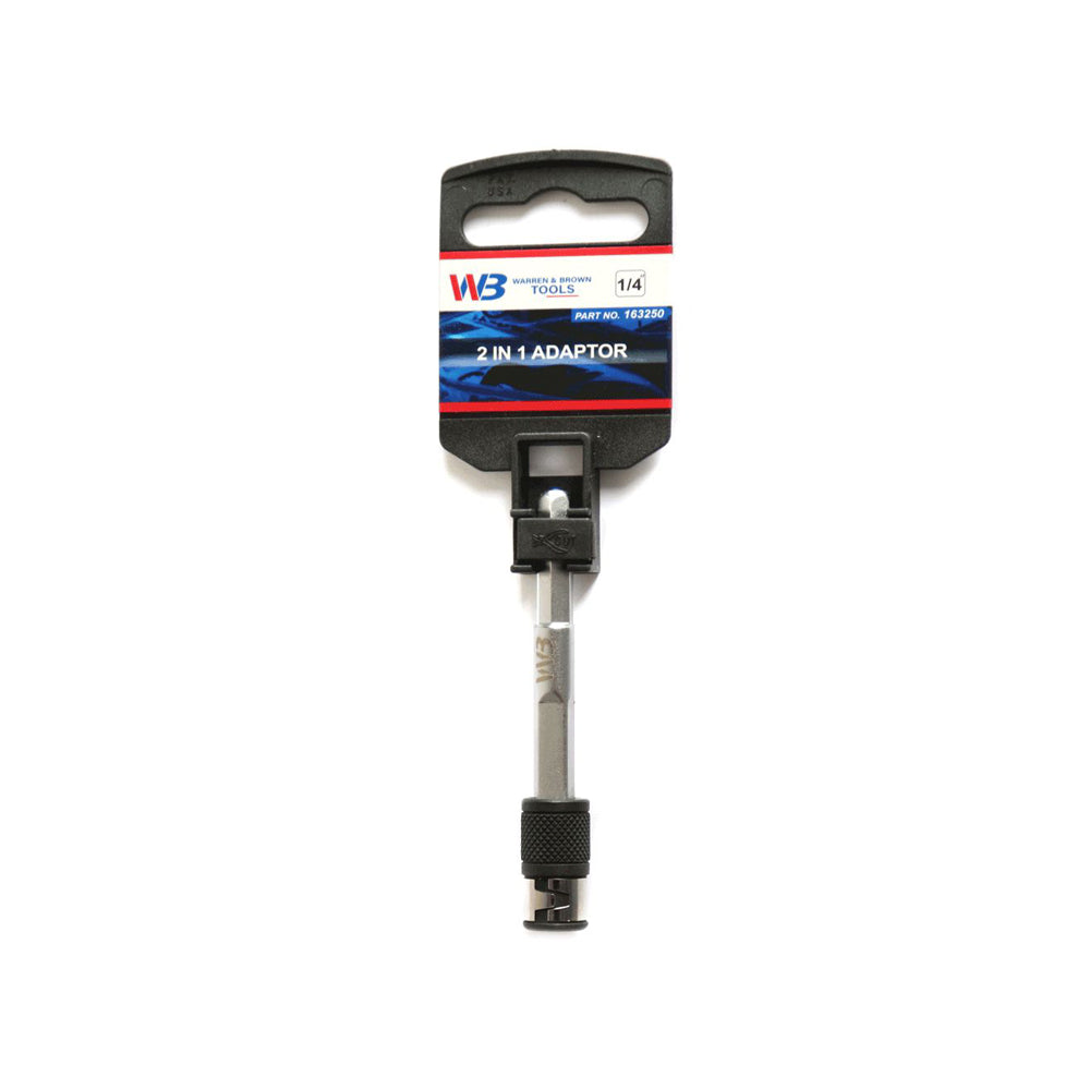 Warren & Brown 2 in 1 Adaptor 1/4" Hex Drive