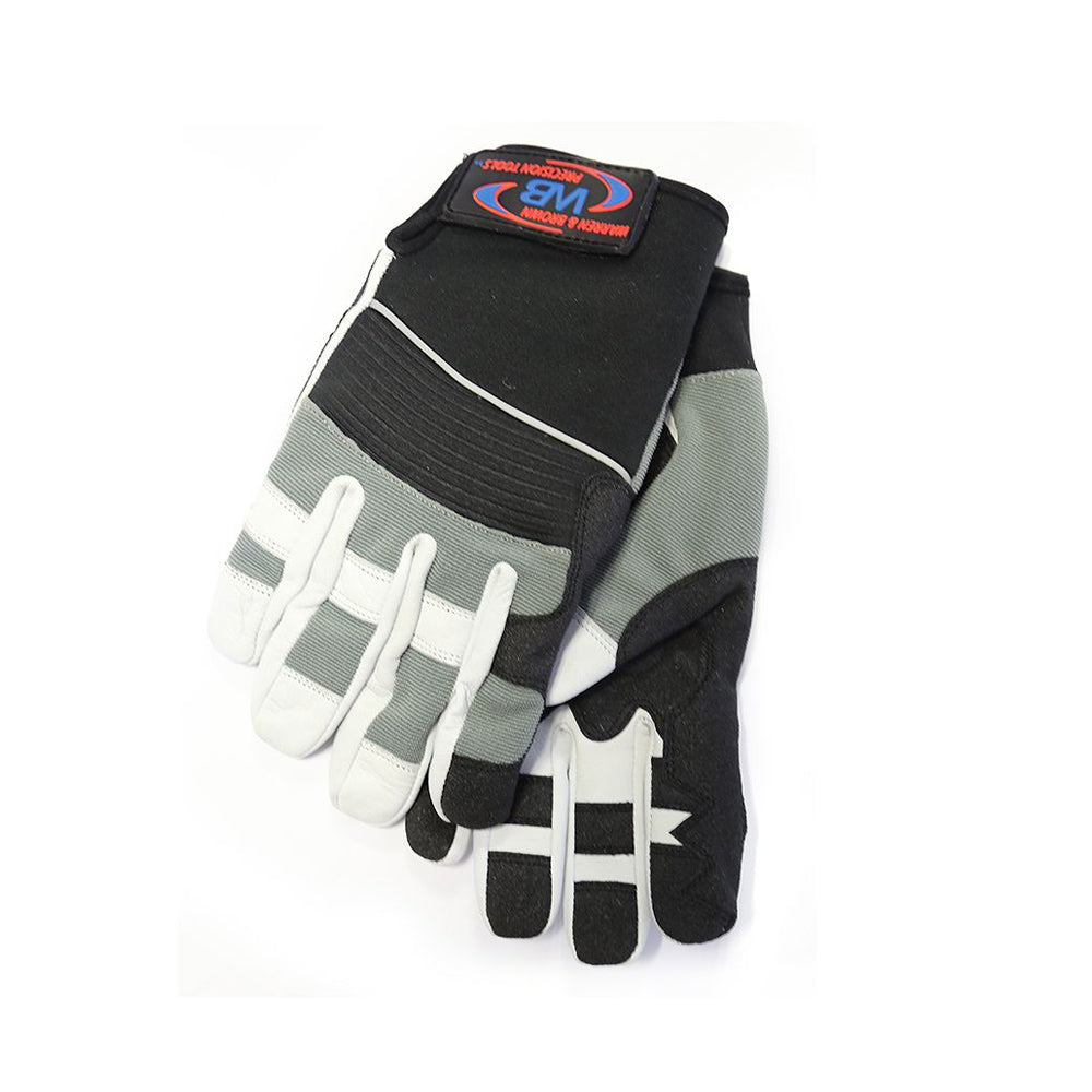 Warren & Brown Anti Vibration Leather Gloves High Quality Force Impact Protection Glove Large