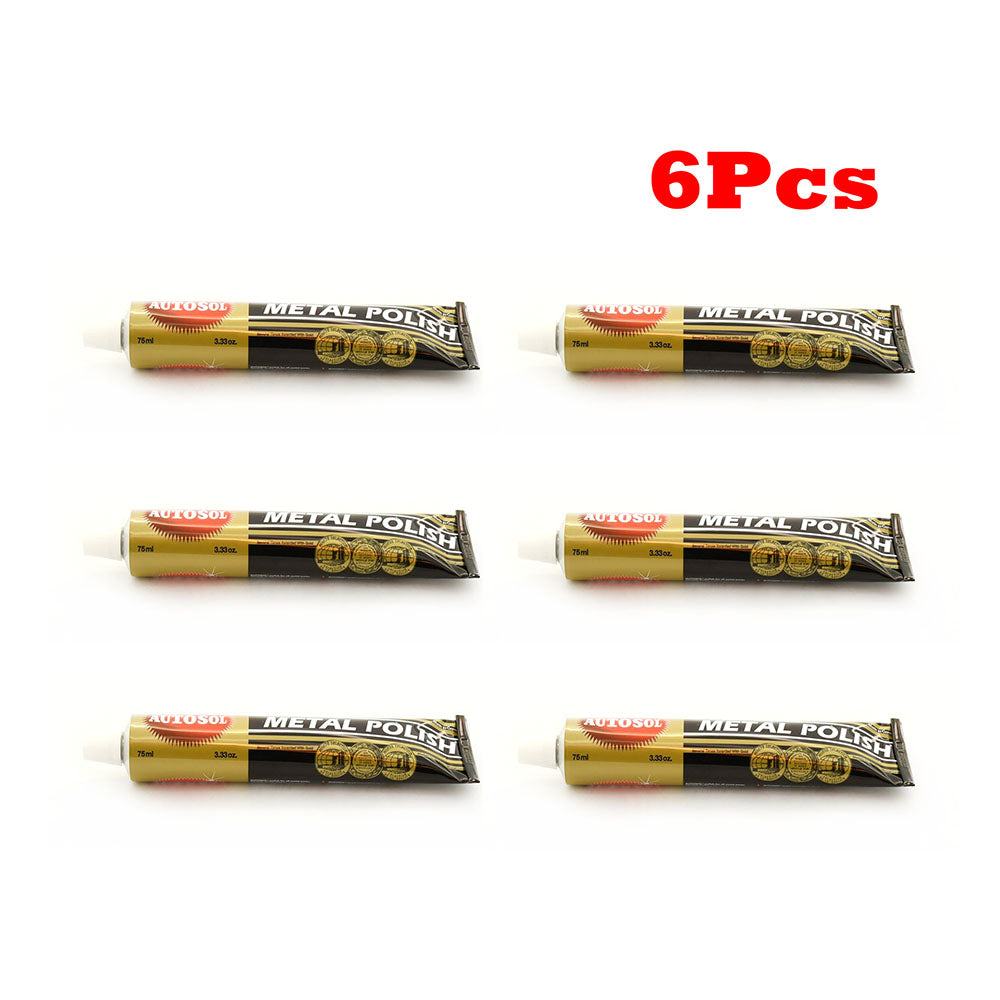 6Pcs/Pack Autosol Metal Polish 75ml Tube Clean & Polish Metal Made in Germany