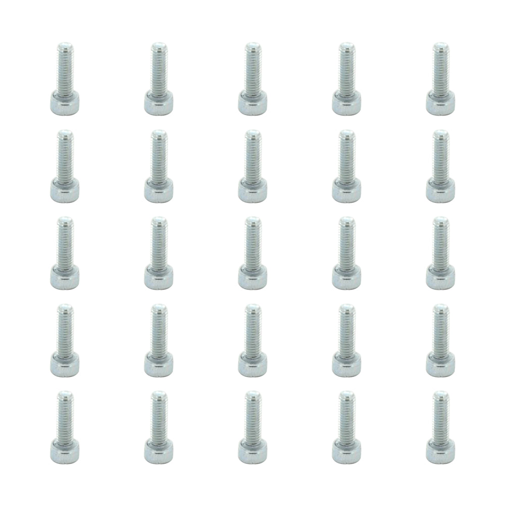 25 Pcs Head Cap Allen Screws M5x15mm Zinc Plated Motorcycle Industry Workshop