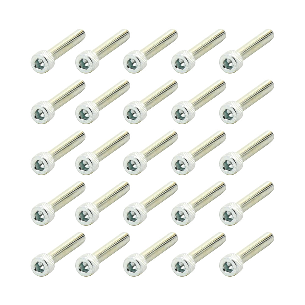 25 Pcs Head Cap Allen Screws M5x30mm Zinc Plated Motorcycle Industry Workshop