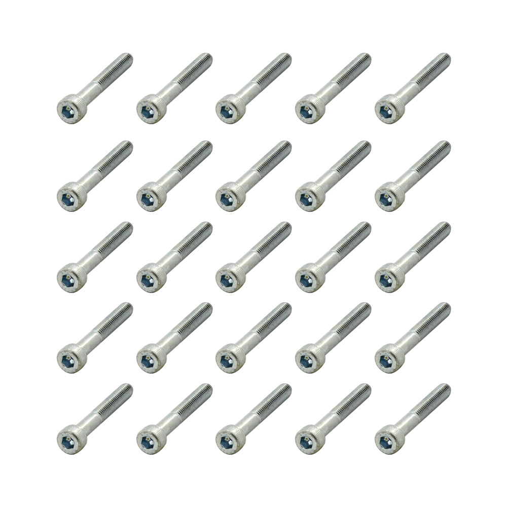 25 Pcs Head Cap Allen Screws M5x40mm Thread Pitch 0.80mm Zinc Plated Workshop