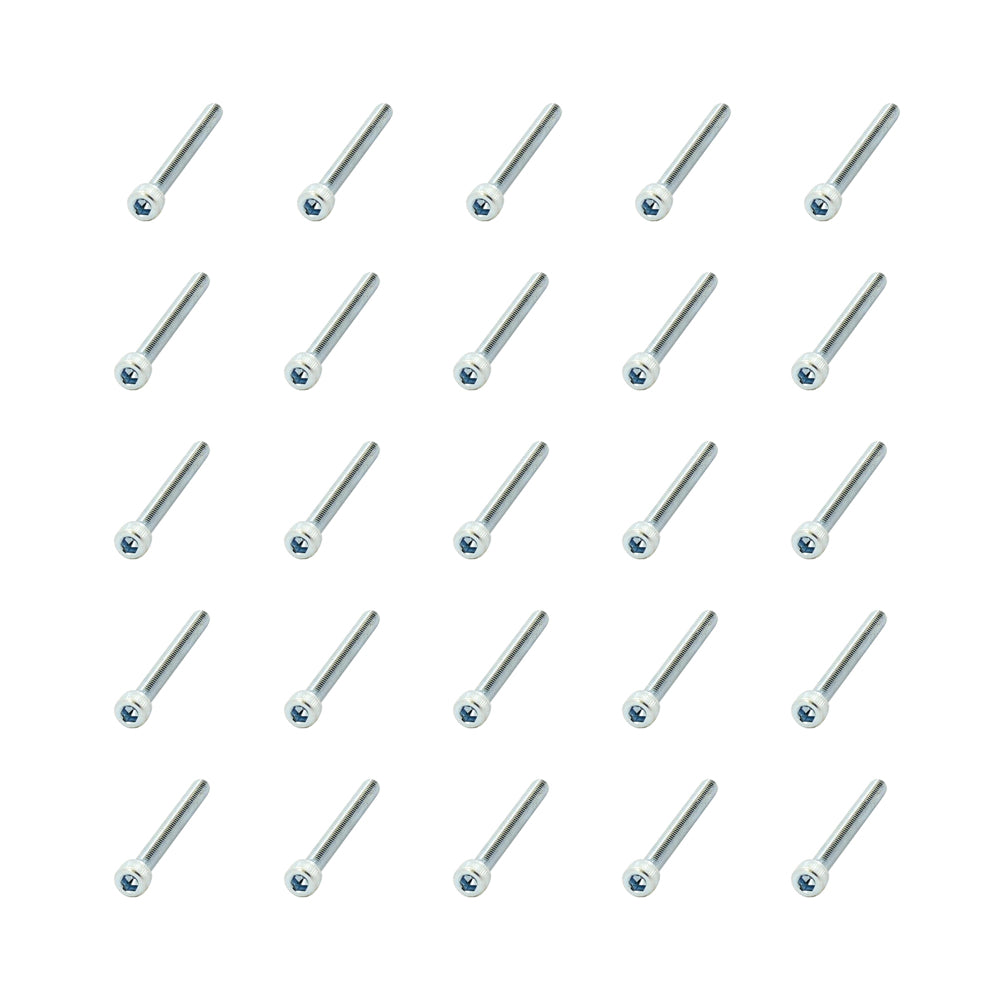 25 Pcs Head Cap Allen Screws M5x45mm Zinc Plated Motorcycle Industry Workshop