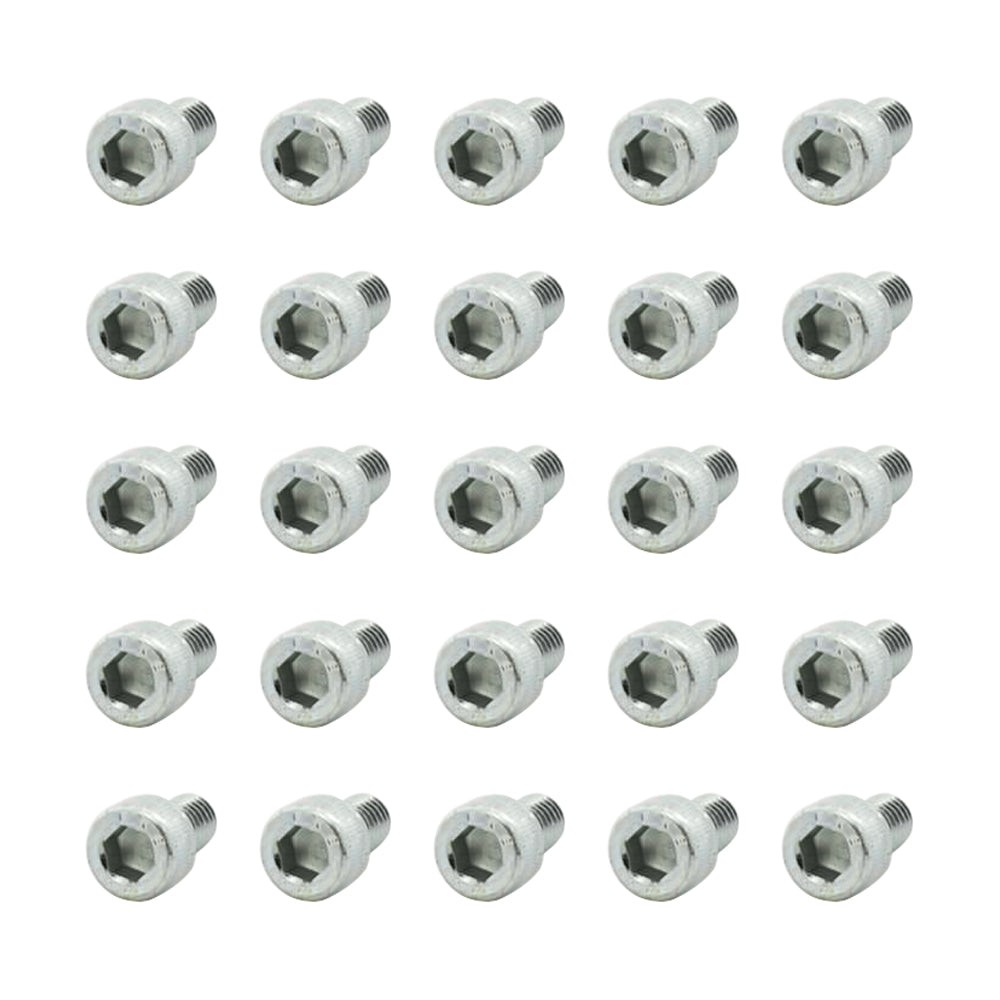 25 Pcs Head Cap Allen Screws M6x10mm Zinc Plated Motorcycle Industry Workshop