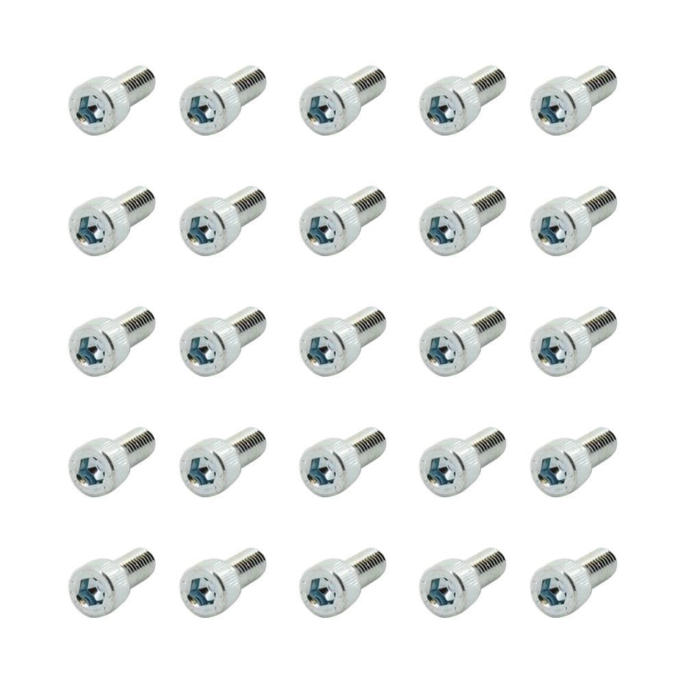 25 Pcs Head Cap Allen Screws M6x15mm Zinc Plated Motorcycle Industry Workshop