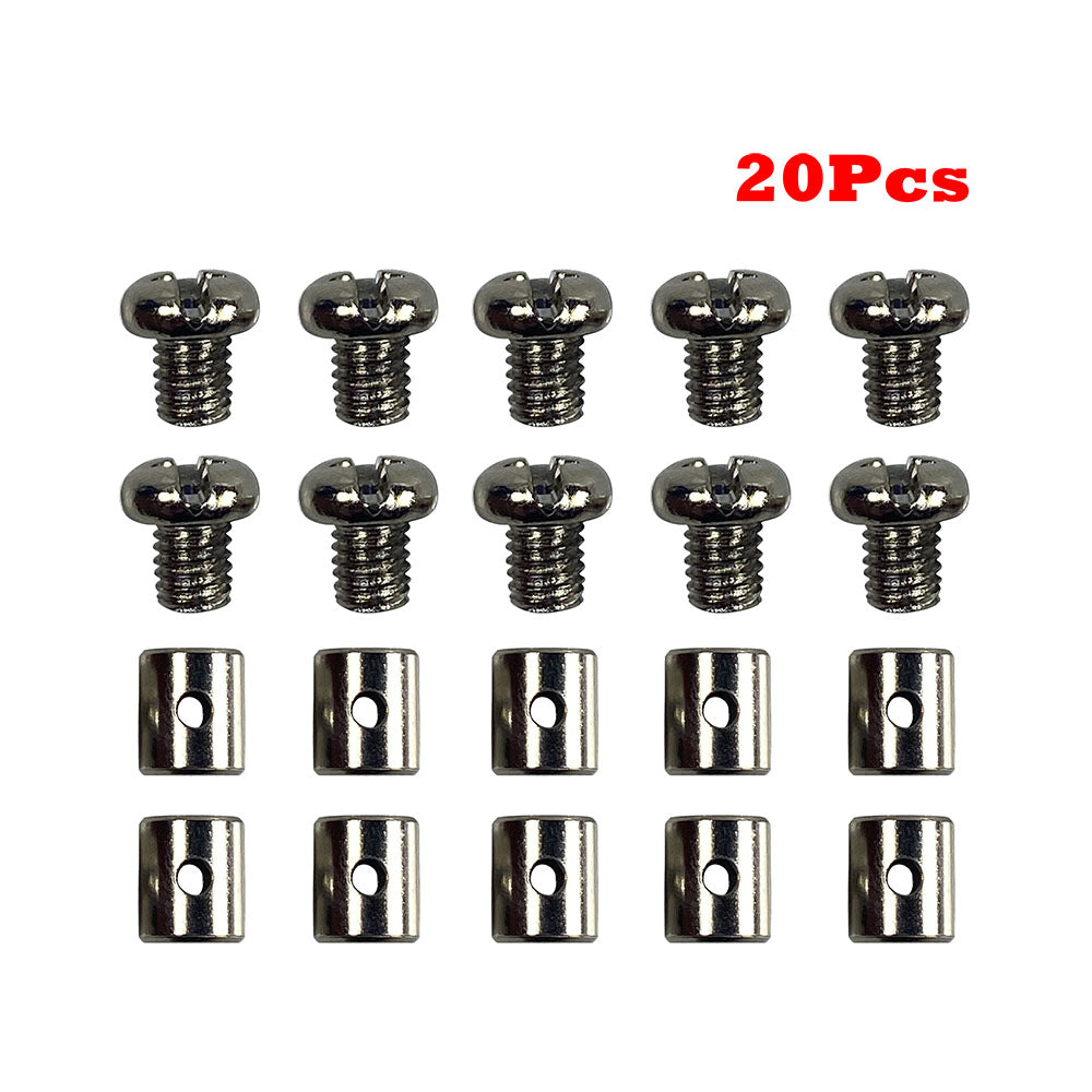 Universal 10sets Motorcycle Non Solder Type Cable Nipples With Screws 9 x 8mm