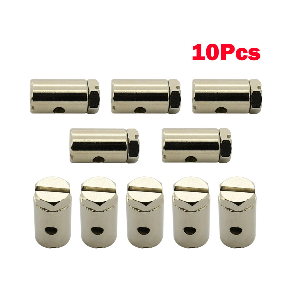 10Pcs Motorcycle 3.5mm Solderless Cable Nipples Ends 10 x 16mm CN20