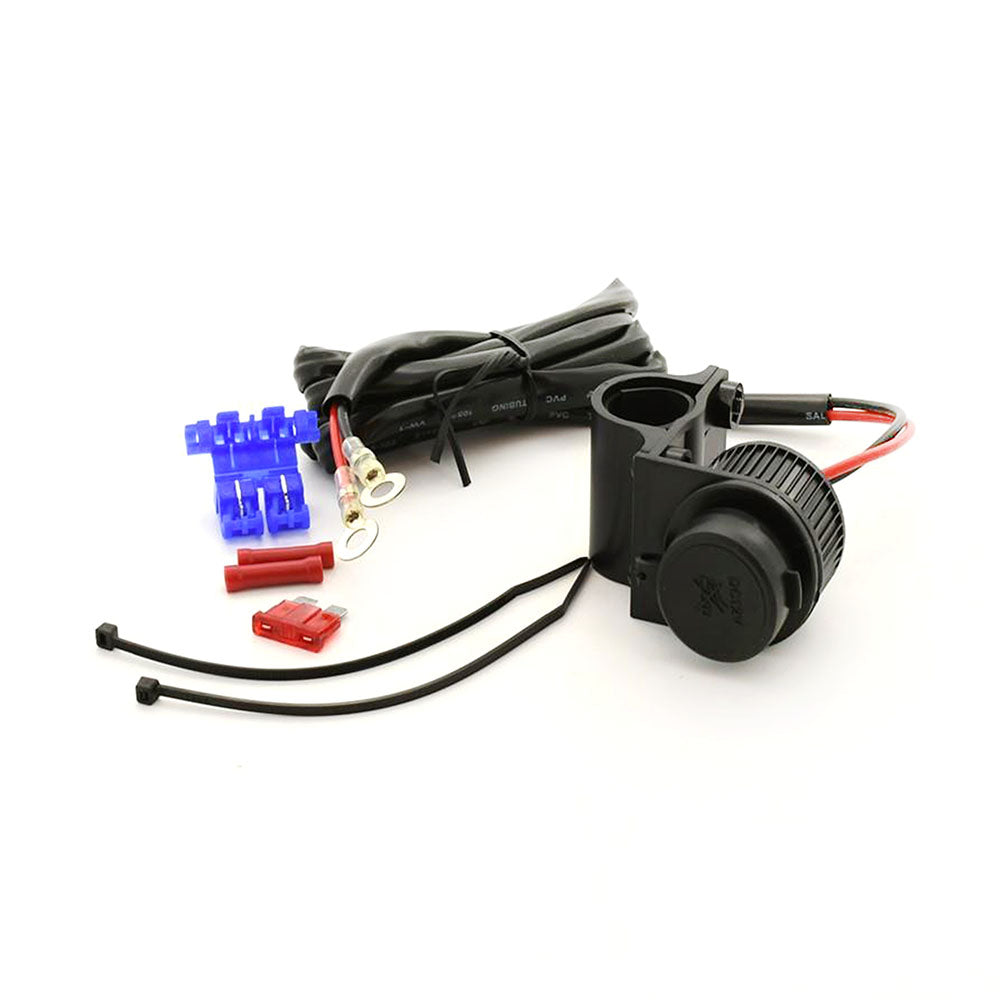 Universal All Weather Motorcycle 12V Power Socket With Handlebar Mount Boot