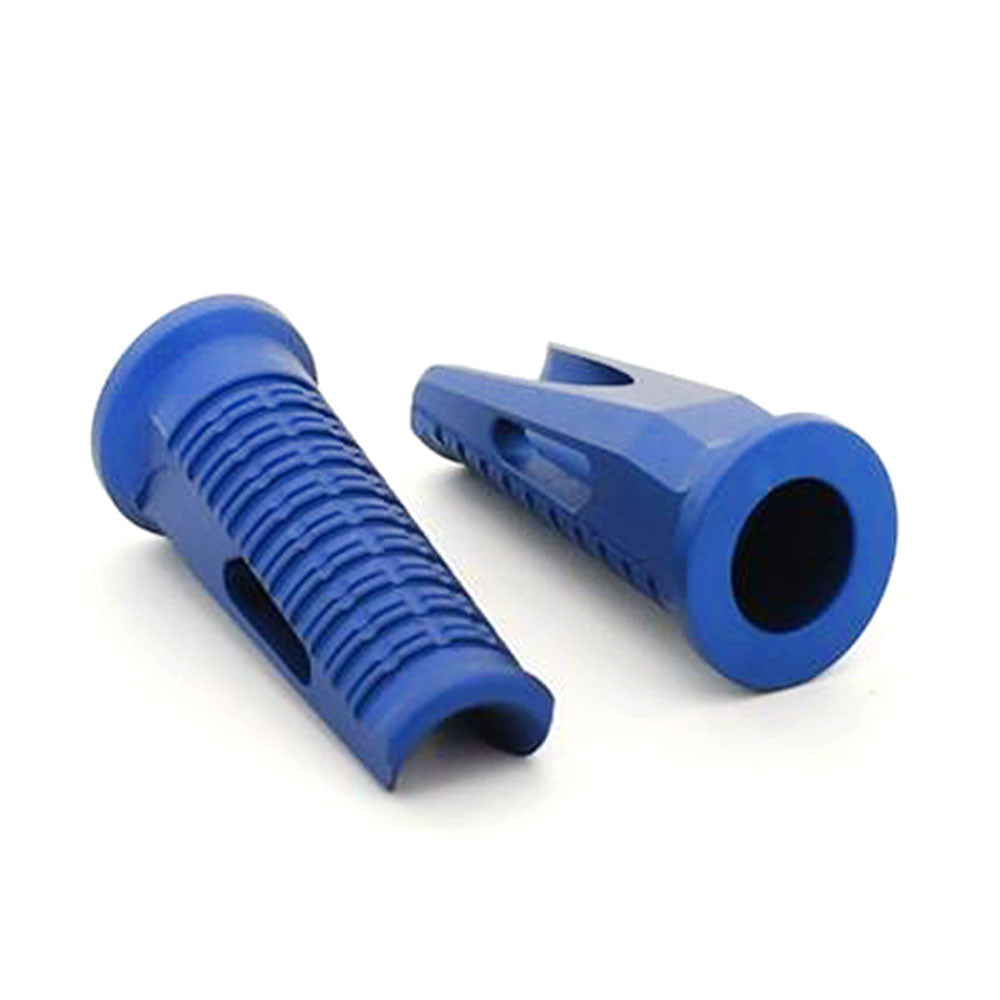Pair Blue Universal Motorcycle Dirt Bike Footrest Footpegs Pedal ID 18mm OD 32mm