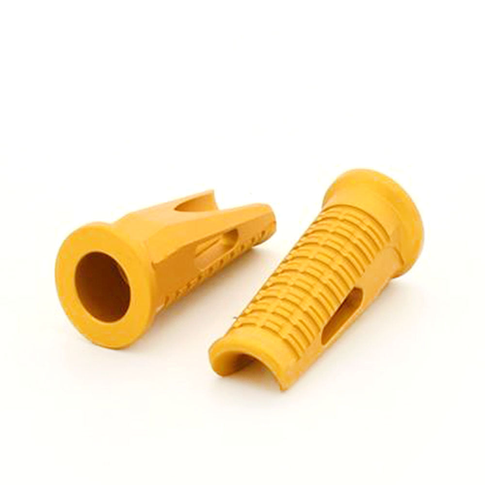 Pair Motorcycle Bike ATV Footrests Foot Pegs ID 18mm OD 32mm Pedals Golden