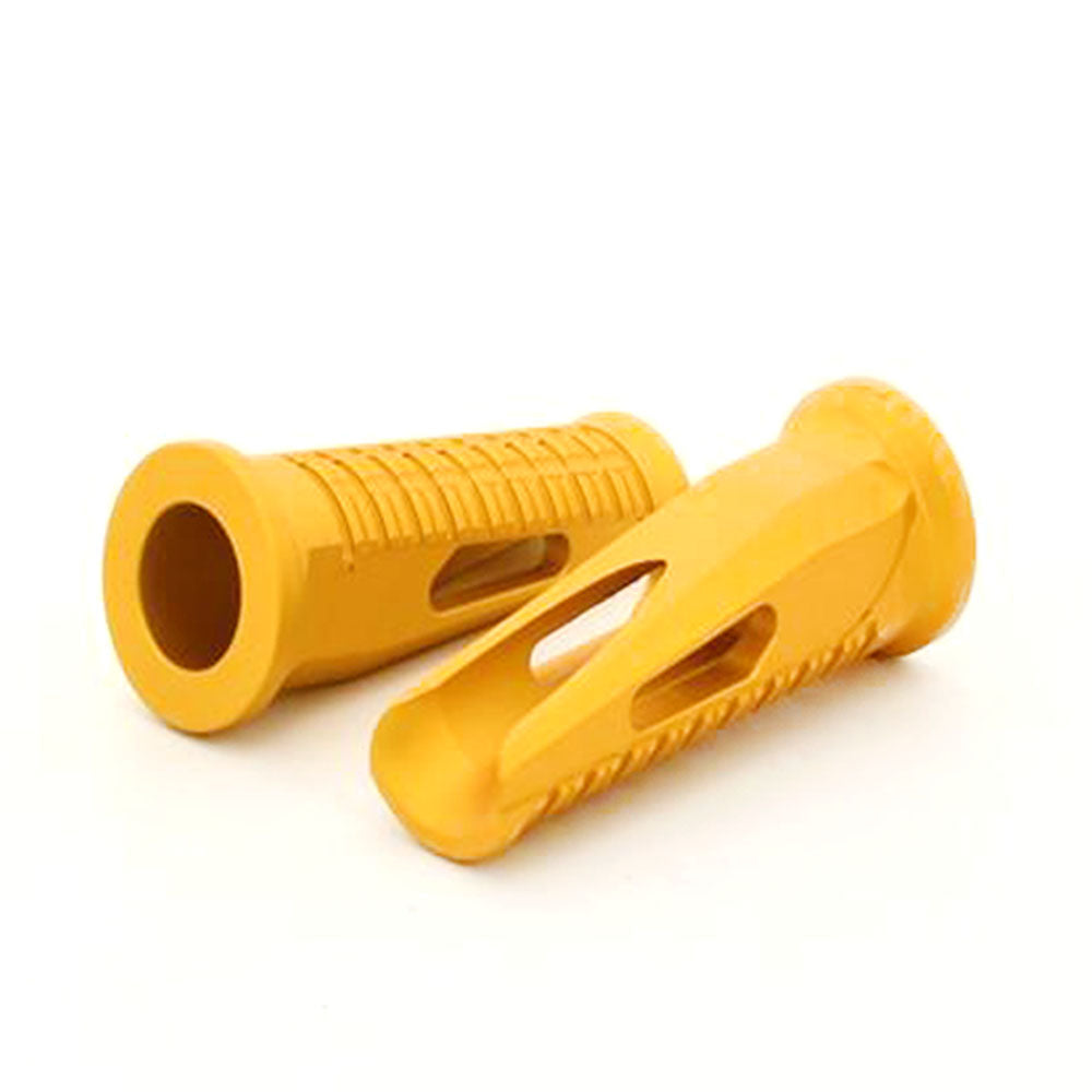 Pair Motorcycle Bike ATV Footrests Foot Pegs ID 18mm OD 32mm Pedals Golden