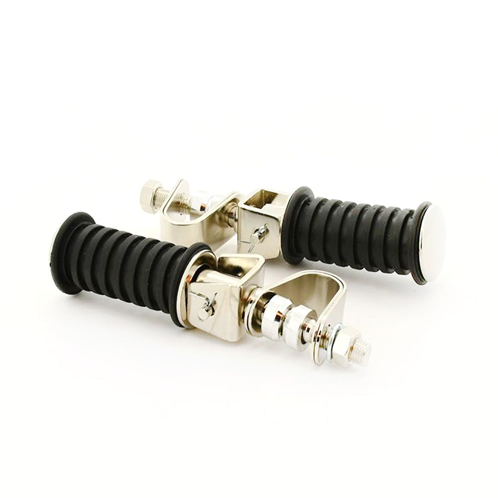 Pair of Universal Motorcycle Bike 10mm Screw Motorbike Folding Type Footpeg Rear