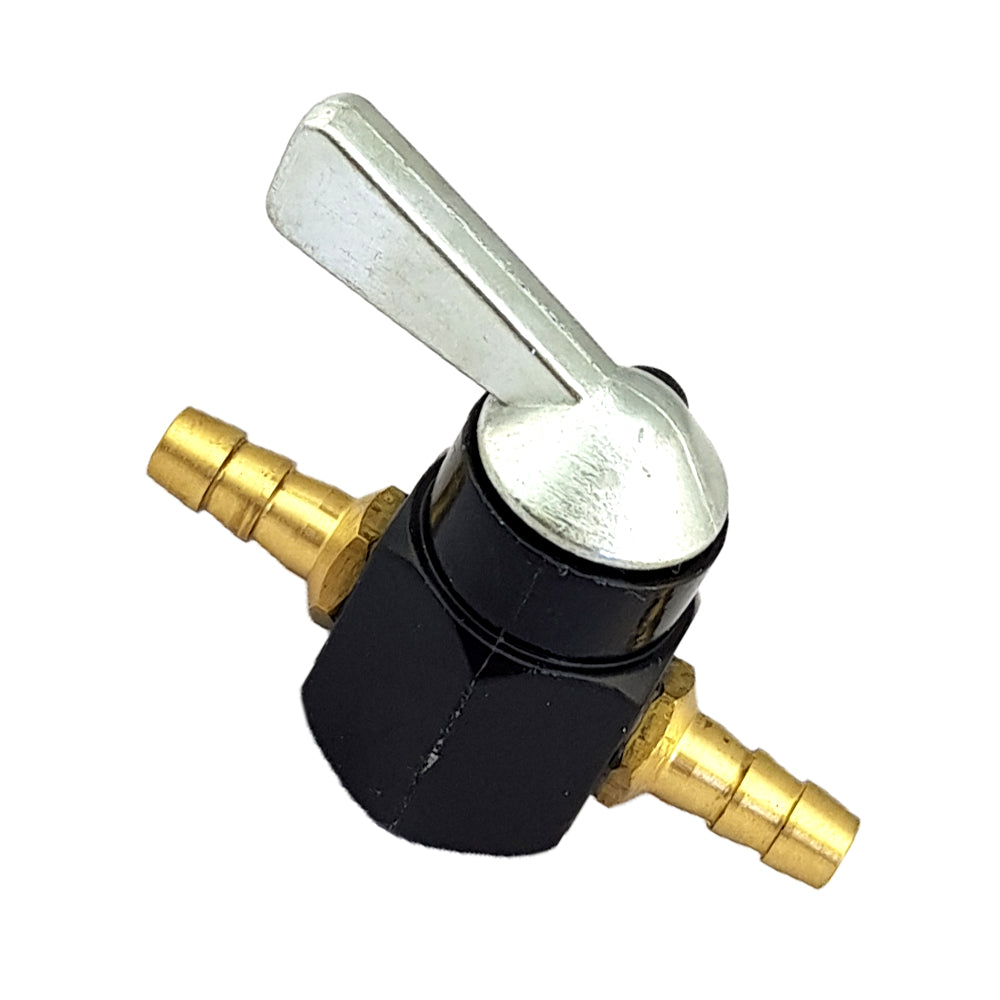 In Line Fuel Tap 6mm+6mm Hex Body On/Off Fit Stationary Engines