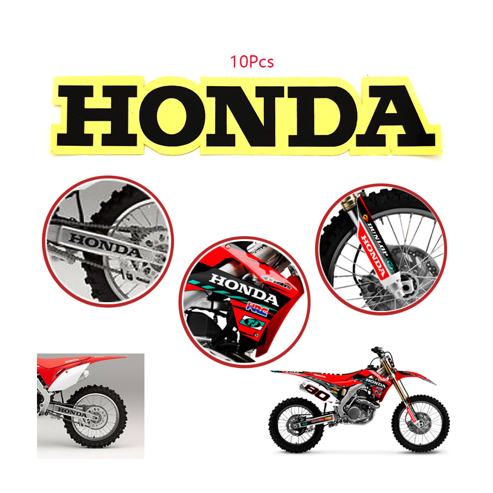 10 Pcs Small For Honda Black Fender Fork Swingarm Sticker Motorbike Dirt Bike Decals