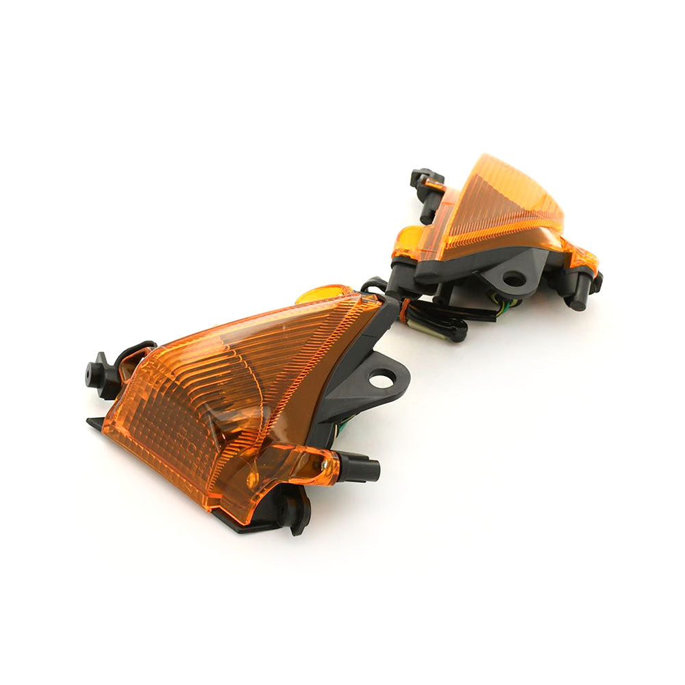 Pair Motorcycle Front Indicator Fit Kawasaki ZX10R ZX1000
