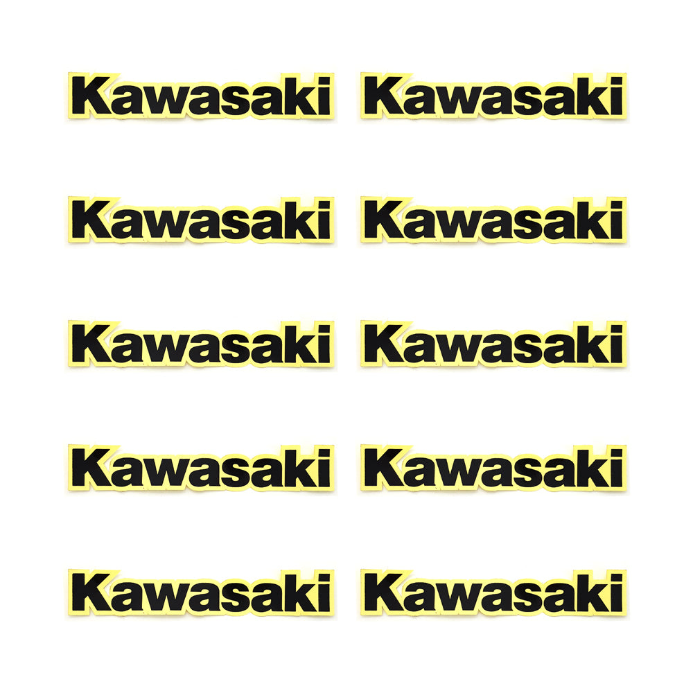 10 Pcs 164 x 30mm Fit Small Kawasaki Black Swingarm Fender Sticker Motorbike Dirt Bike Sticker