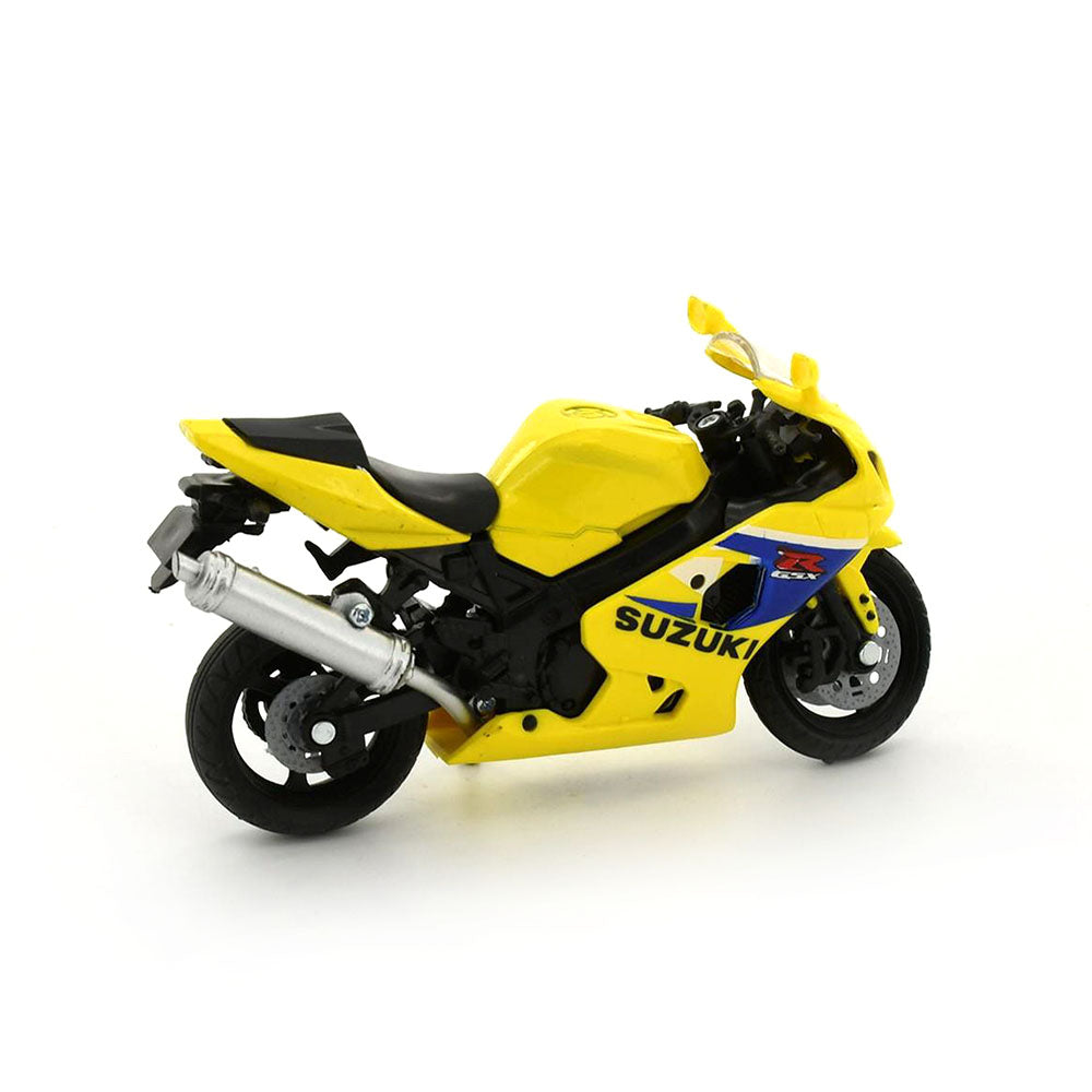 Newray Licensed 1:18 Scale Suzuki GSX R600 Diecast Model Motorcycle Yellow