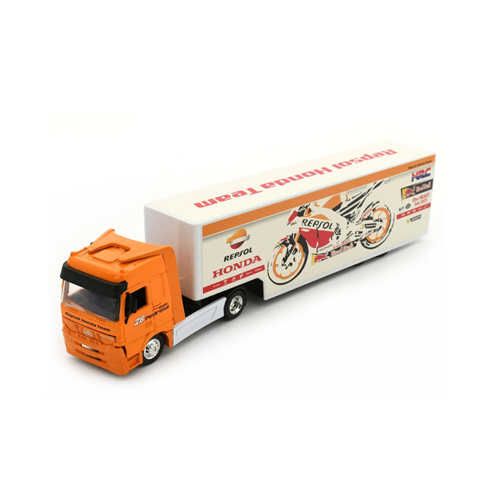 NewRay Licensed 1:43 Scale Mercedes Honda Repsol Team Truck Diecast Model Toy Collection