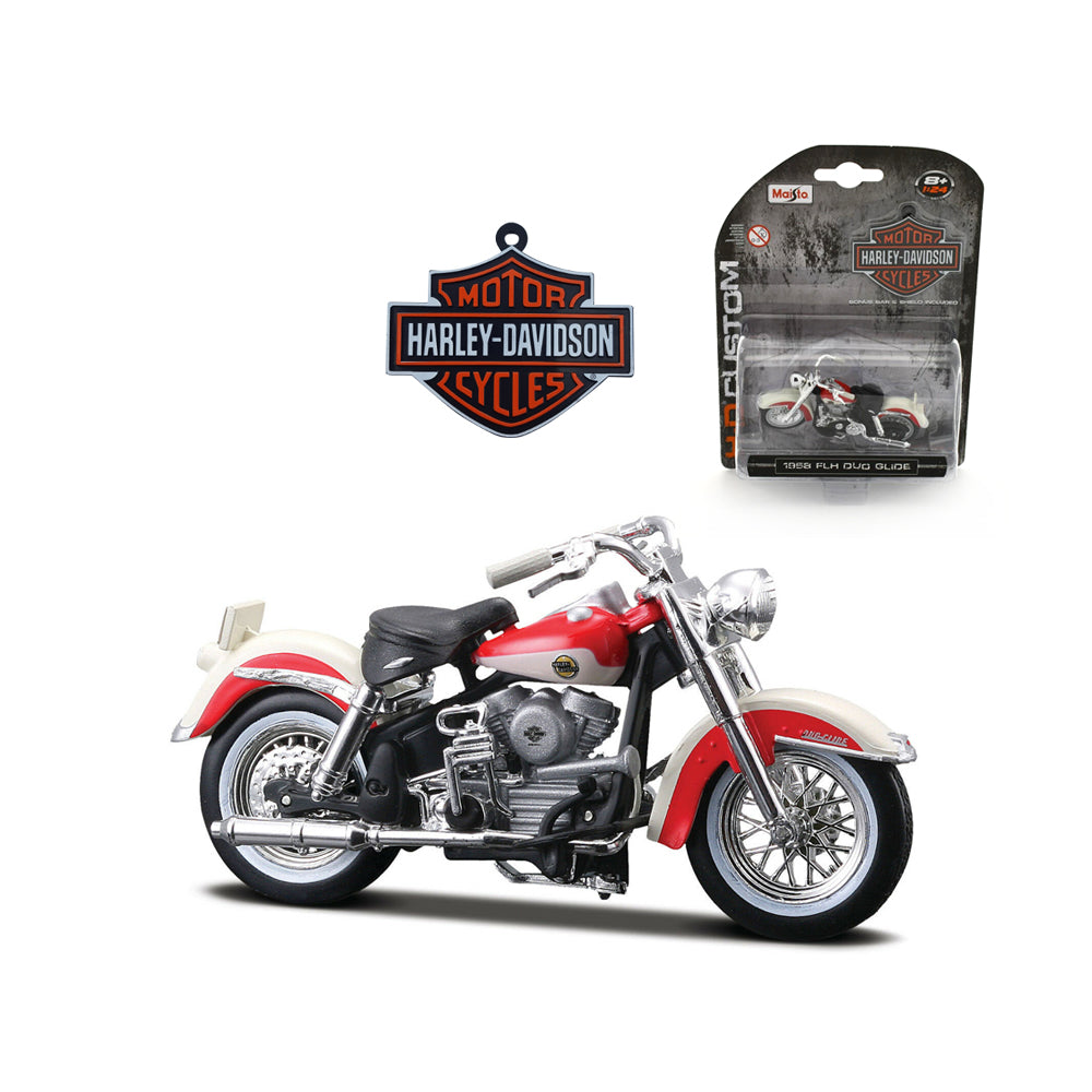 Maisto Licensed 1:24 Scale Harley Davidson 1958 Flh Duo Glied Model Motorcycle