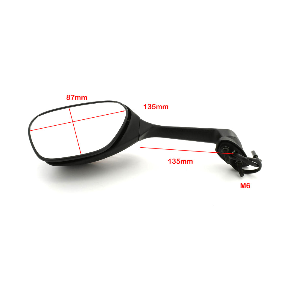 Rear View Mirror With Signal Light Left Hand Fit Suzuki GSX-R1000 GSX-R1000L GSX-R1000ZL3 GSX-R600 GSX-R750