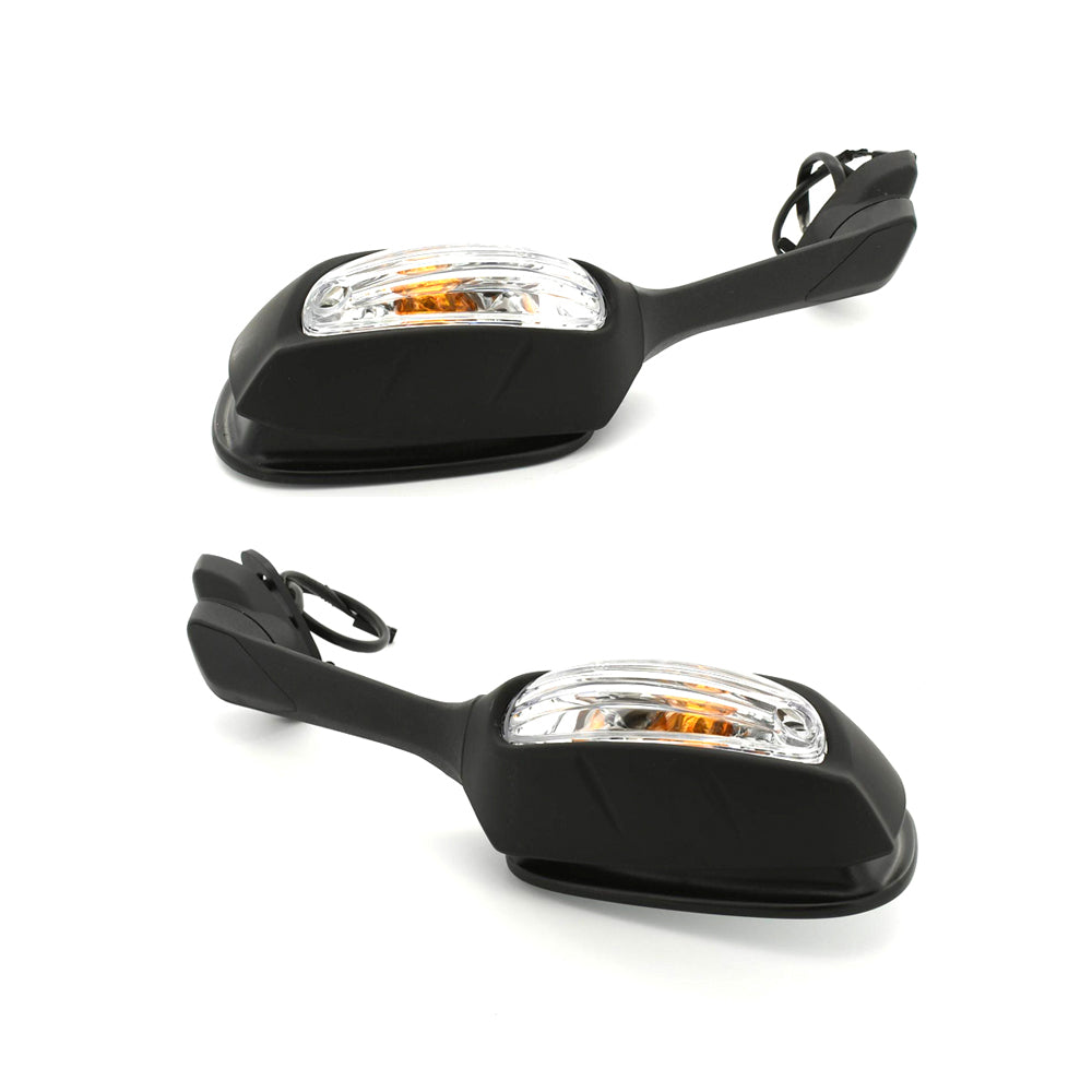 Rear View Mirror With Signal Light Left+Right Hand Fit Suzuki GSX-R1000 GSX-R1000L GSX-R600 GSX-R750