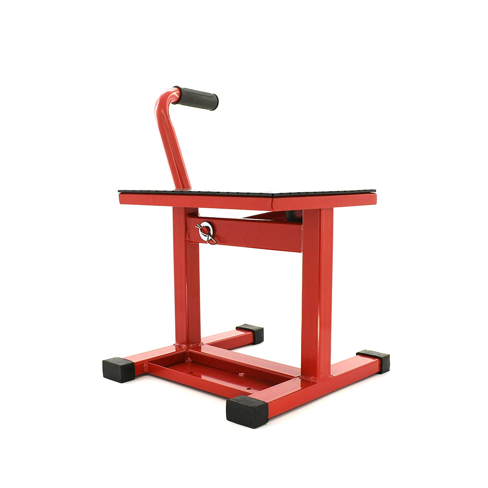 Motocross Lift Up Stand Red Heavy Duty Steel Foot Lift Stand For Most Dirt Bikes