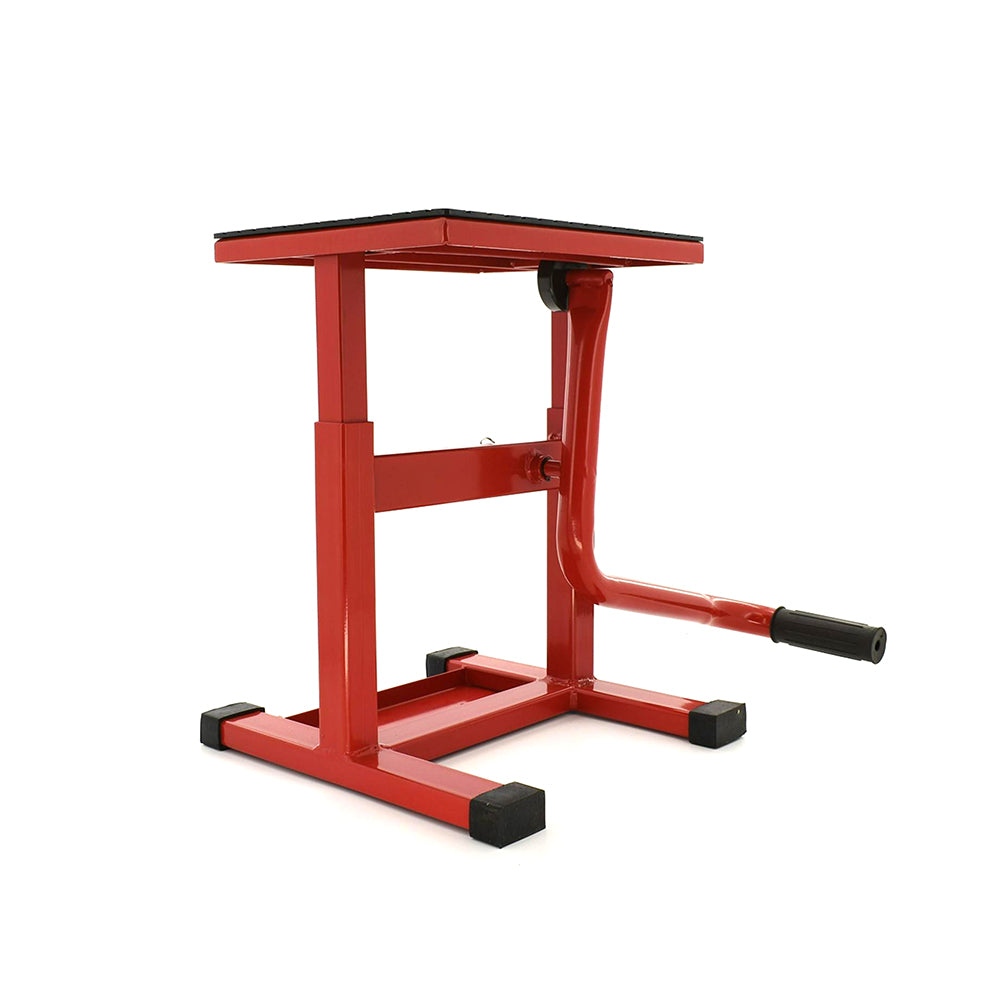 Motocross Lift Up Stand Red Heavy Duty Steel Foot Lift Stand For Most Dirt Bikes