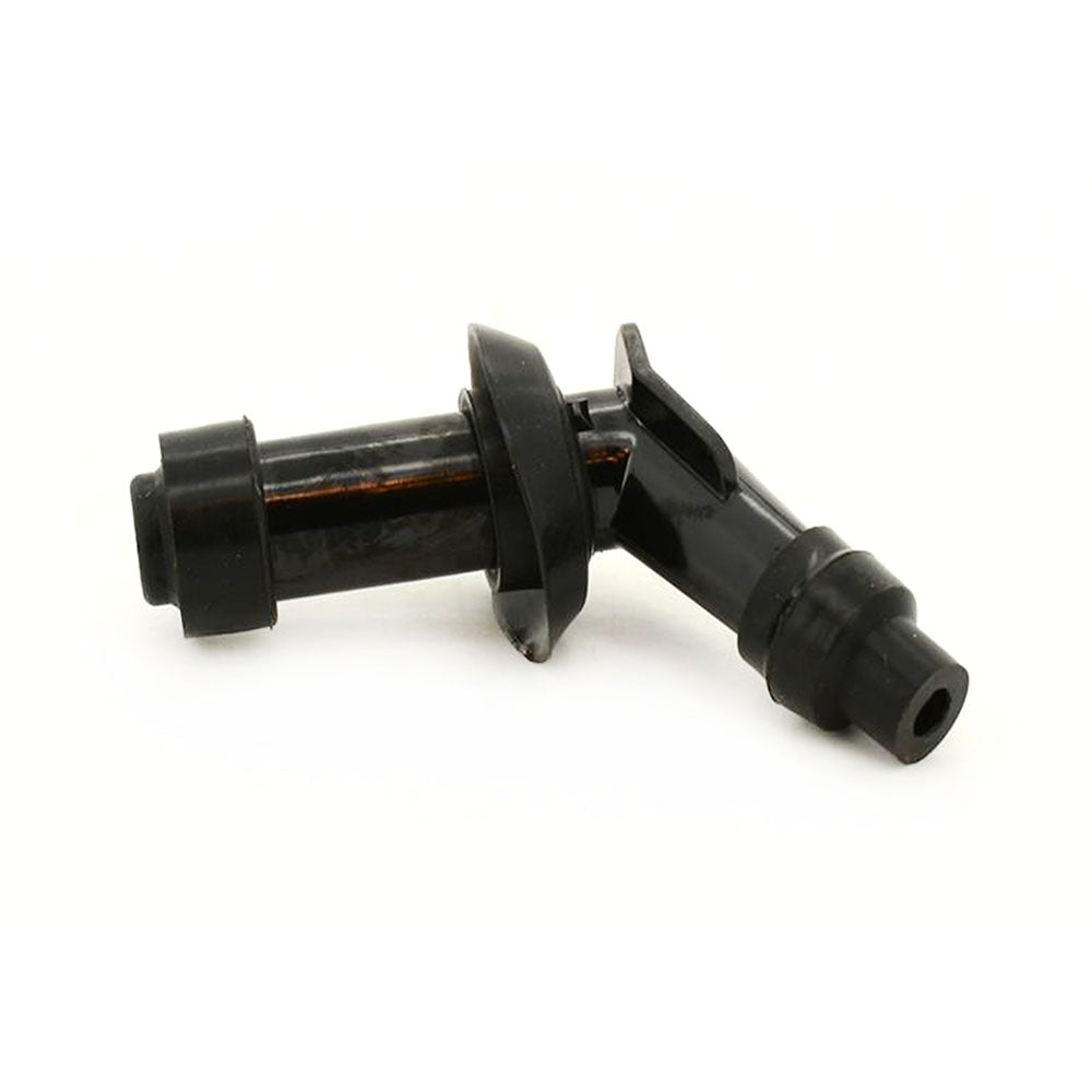 Motorcycle NGK Style Black Rubber Spark Plug Cap 120 Degree Elbow 5k Ohms