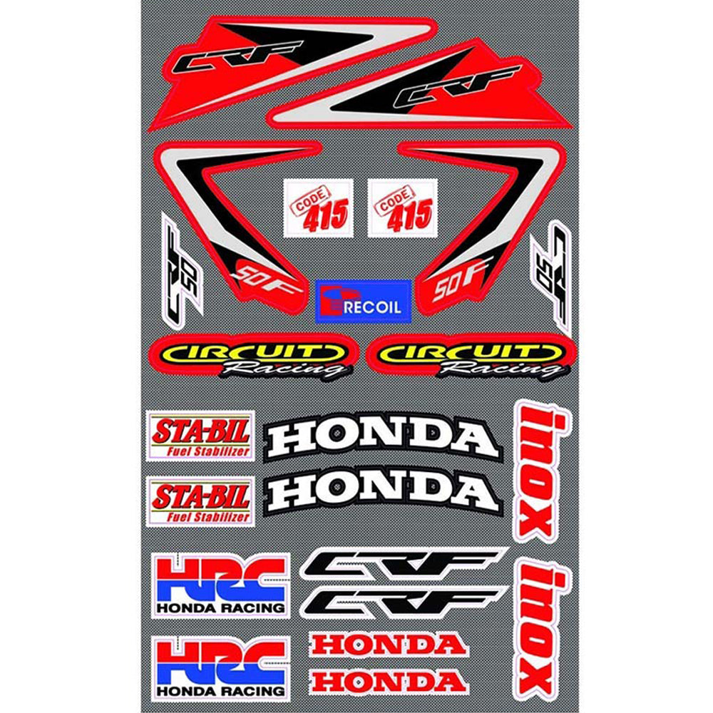 Sticker Kit Pre Cut-Peel N Stick For Honda CRF50