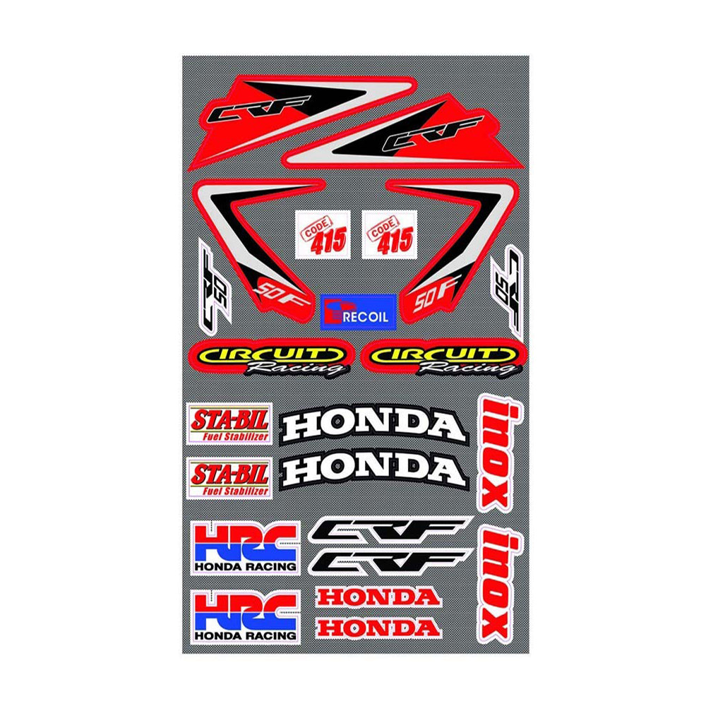 Sticker Kit Pre Cut-Peel N Stick For Honda CRF50
