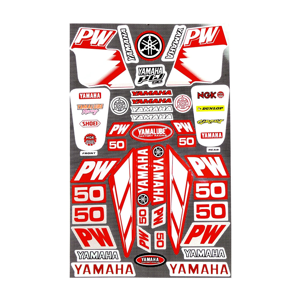 Motorcycle Red Sticker Kit For Yamaha PW50 Sticker Decal Kit