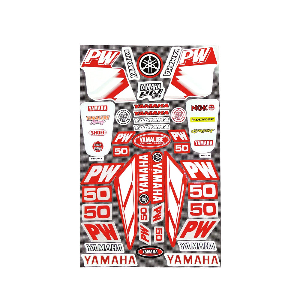Motorcycle Red Sticker Kit For Yamaha PW50 Sticker Decal Kit