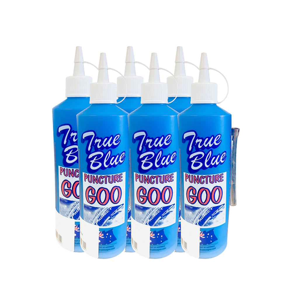 6X 500ML True Blue Puncture Goo Tyre Repair & Puncture Preventative Motorcycle
