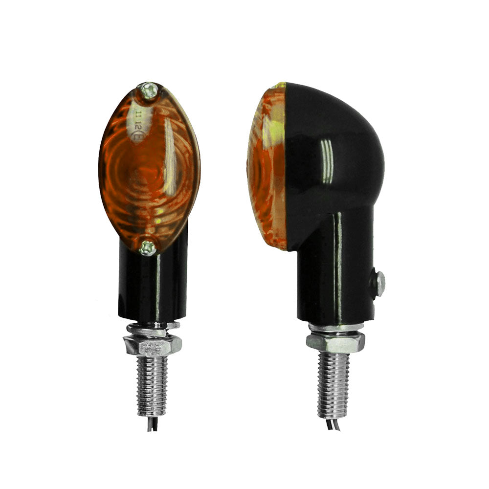 Universal Mini Cat Eye 12V/3W Motorcycle Dirt Bike Indicators Amber Lens