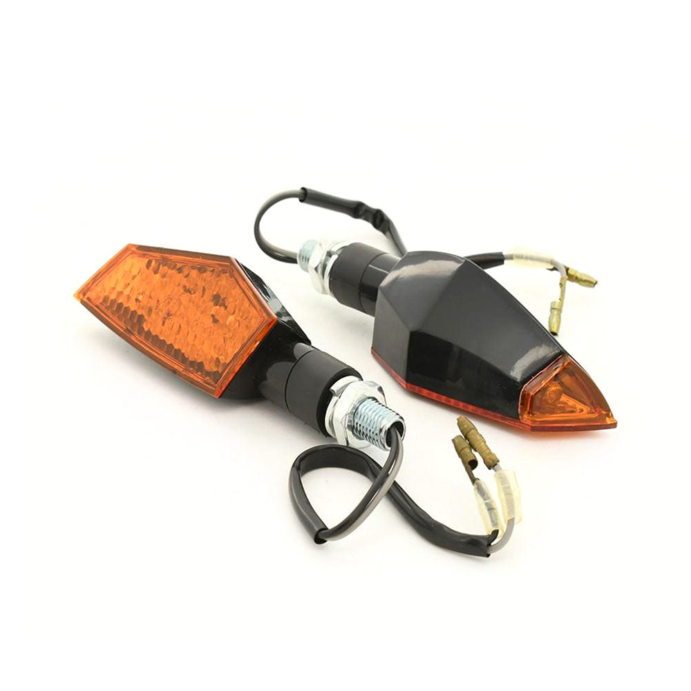 Motorcycle Super Vista LED Indicator Black (PR) Thread 10mm X 20mm