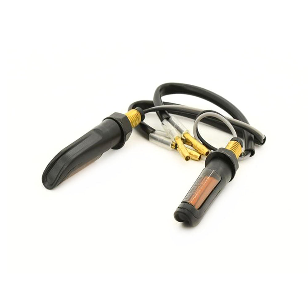 Pair Sabre LED Indicator Smoke Lens For Honda Suzuki Yamaha Motorcycle