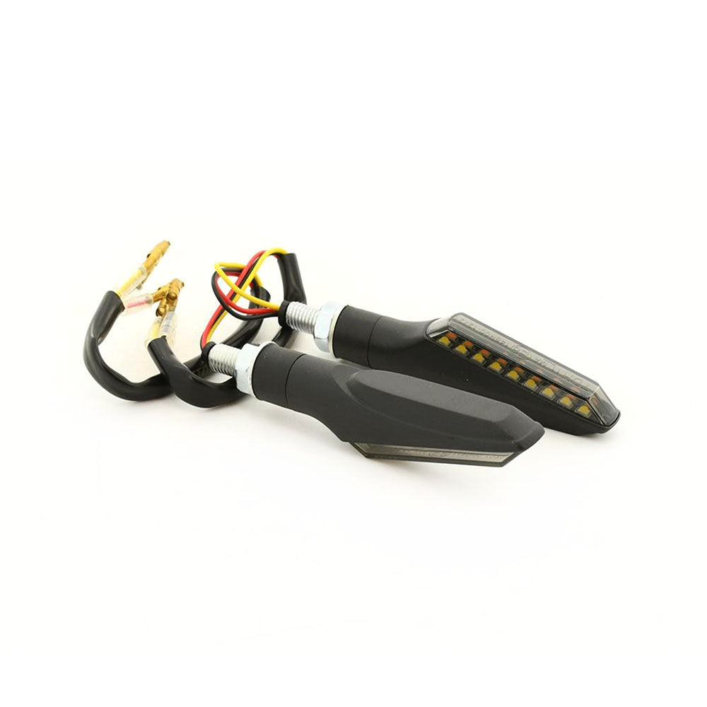 Motorcycle Pathway Front LED Indicator Built In Daytime Running Light Smoke Lens