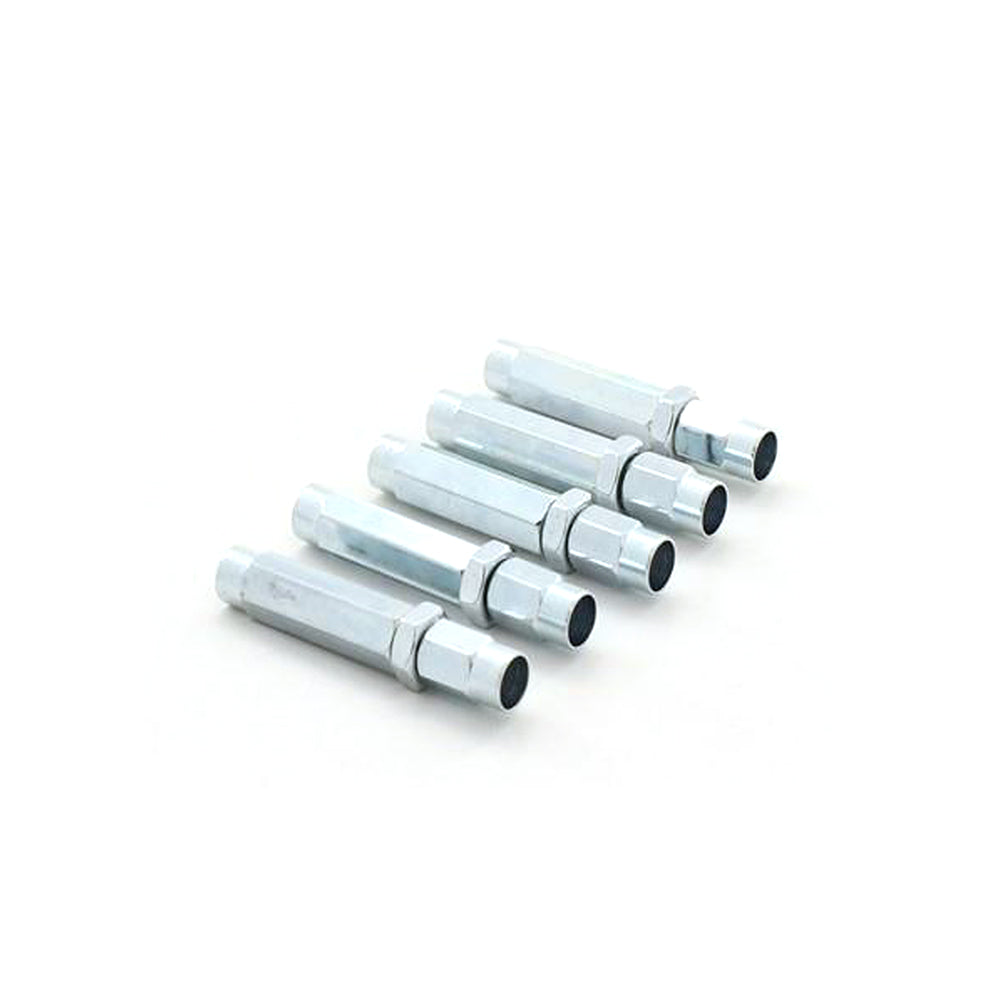 Universal Silver 6mm Brake Clutch Middle Cable Adjuster Kit 5 PCS For Motorcycle