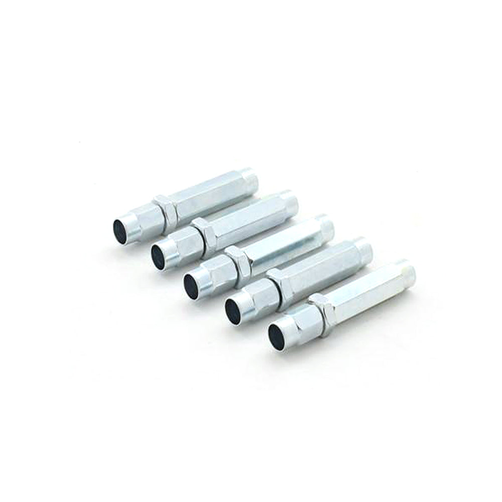 Universal Silver 6mm Brake Clutch Middle Cable Adjuster Kit 5 PCS For Motorcycle