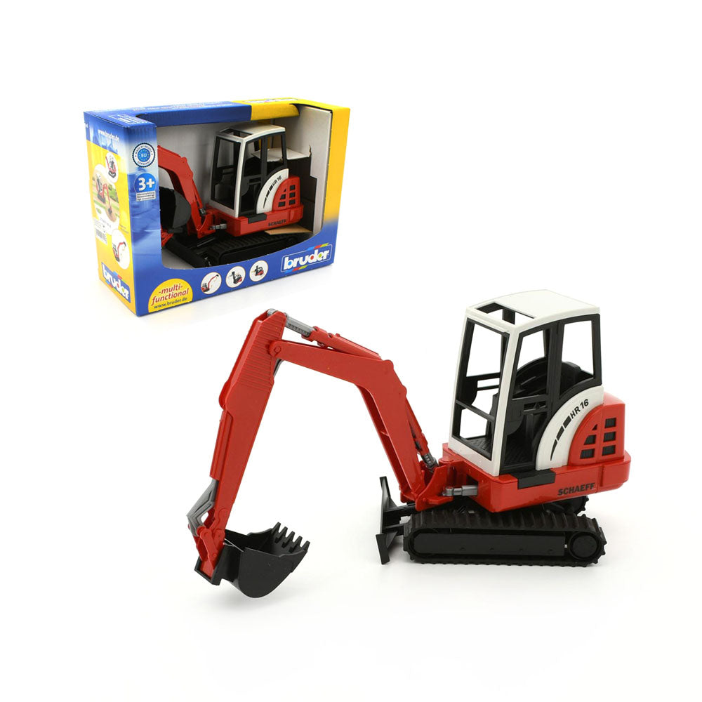 Bruder Licensed 1:16 Scale Terex Schaeff HR16 Mini Excavator Red