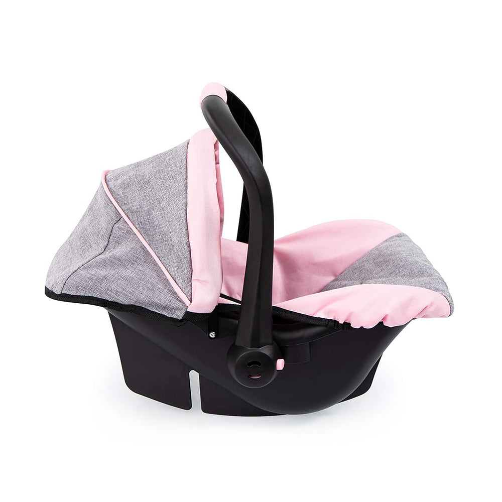 Bayer Design Deluxe Doll Car Capsule Light Gray And Pink With Butterfly