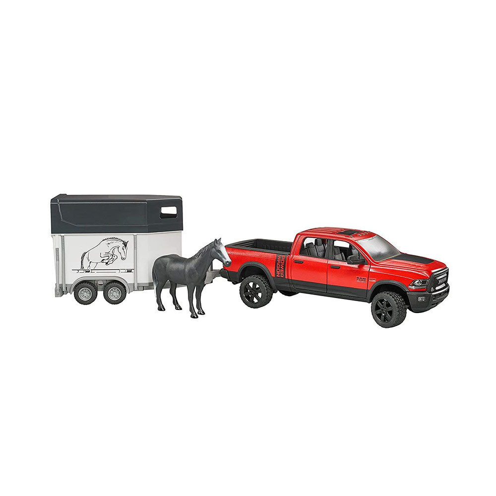 Bruder Licensed 1:16 Scale RAM 2500 Power Wagon With Horse Trailer And 1 Horse