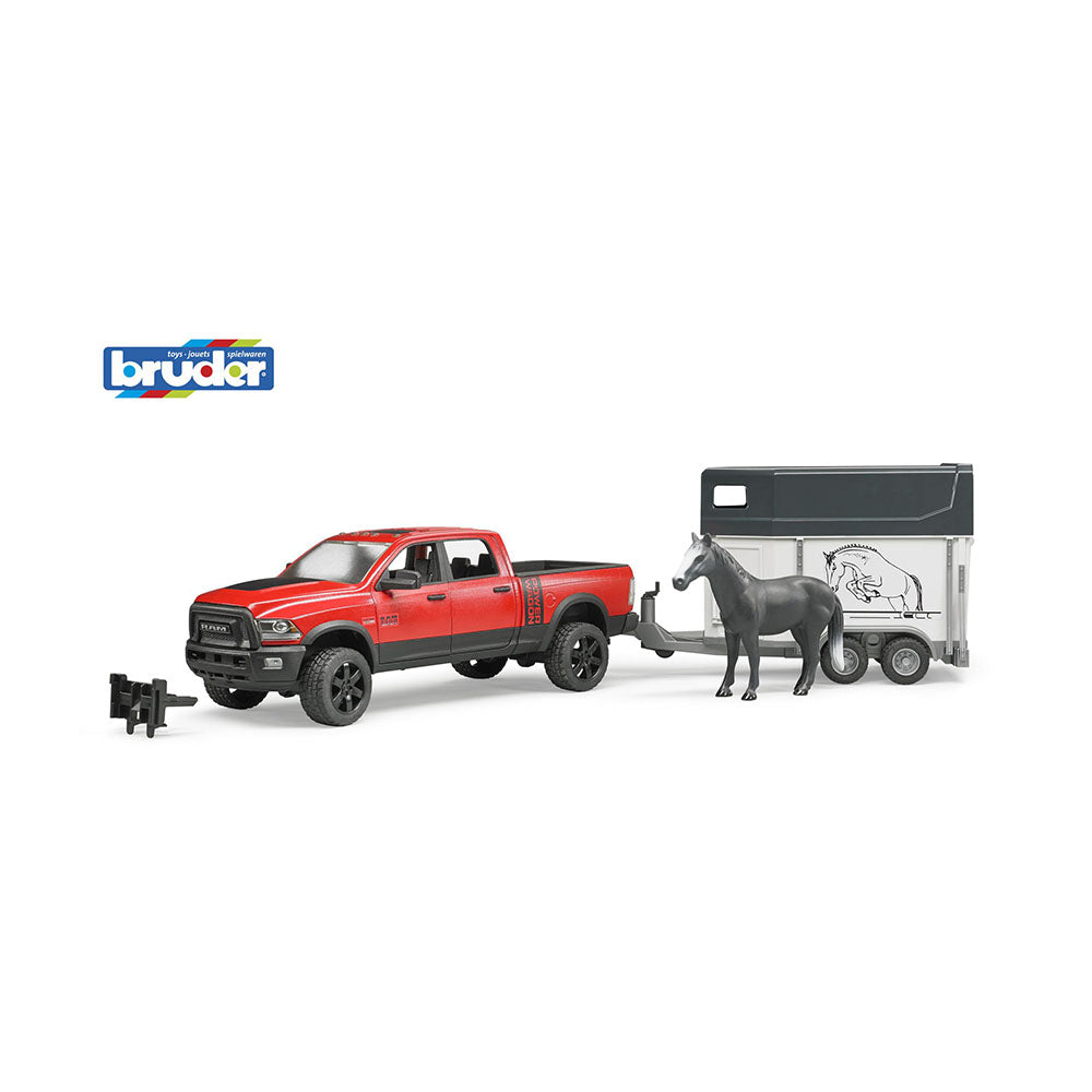 Bruder Licensed 1:16 Scale RAM 2500 Power Wagon With Horse Trailer And 1 Horse