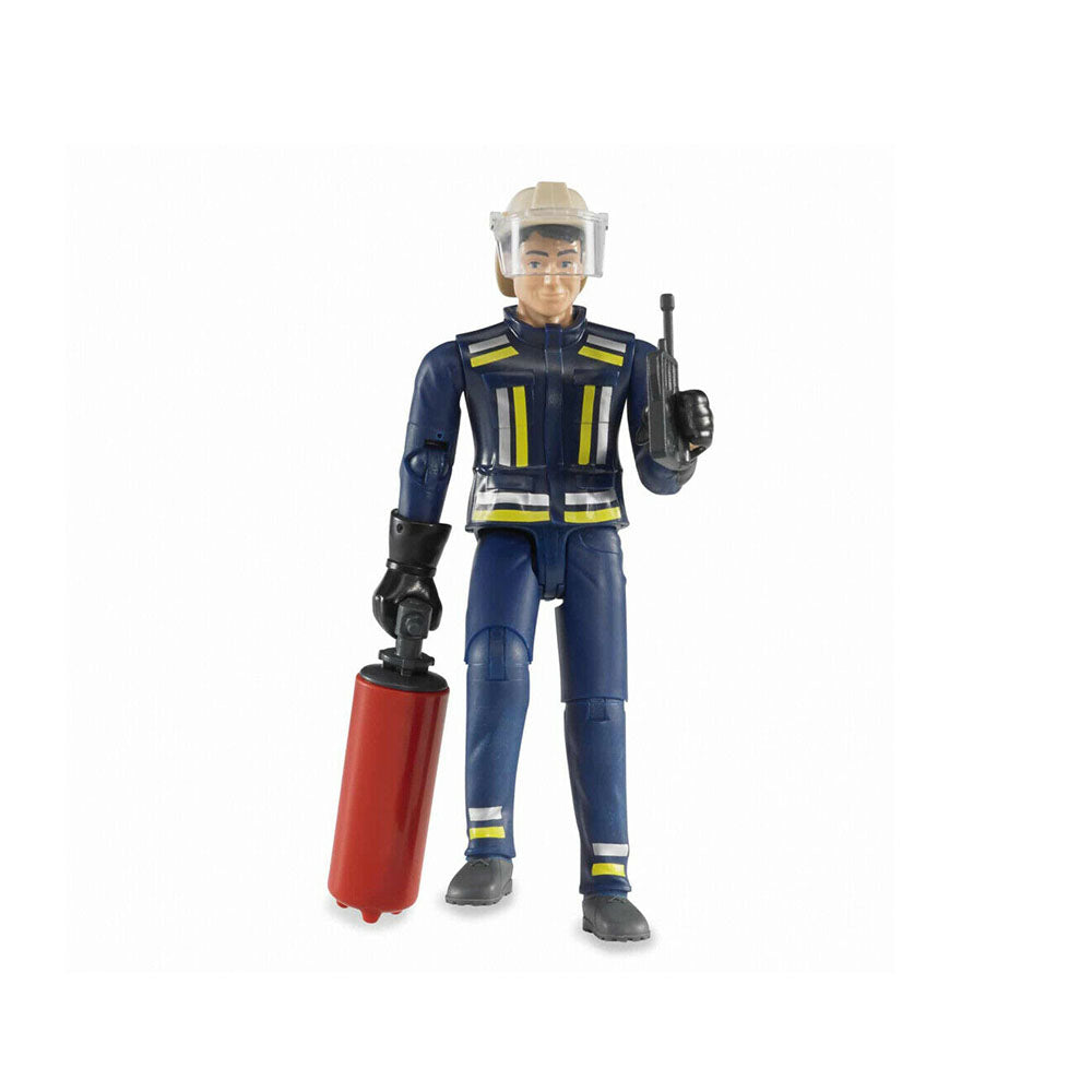 Bruder Licensed 1:16 Scale Bworld Fireman With Helmet Gloves And Accessories 60100 For Kids 4y +