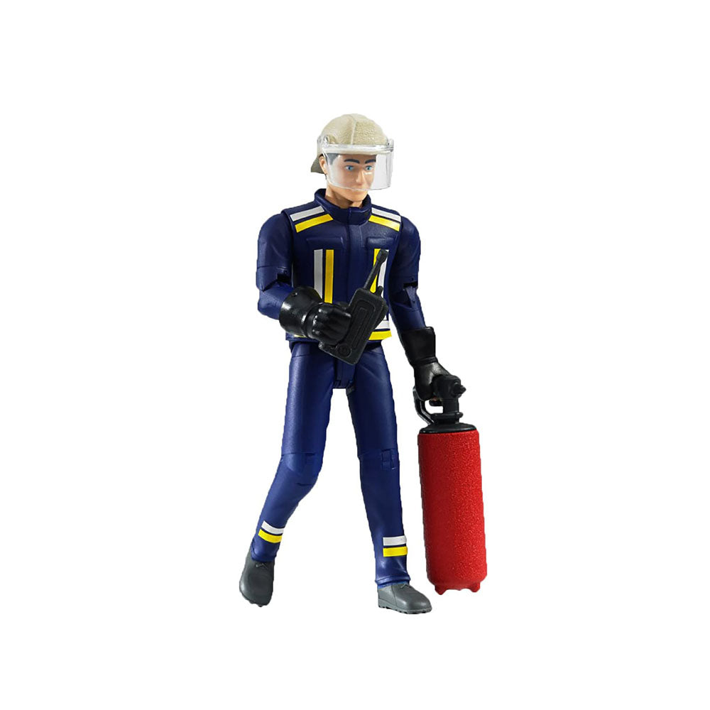 Bruder Licensed 1:16 Scale Bworld Fireman With Helmet Gloves And Accessories 60100 For Kids 4y +