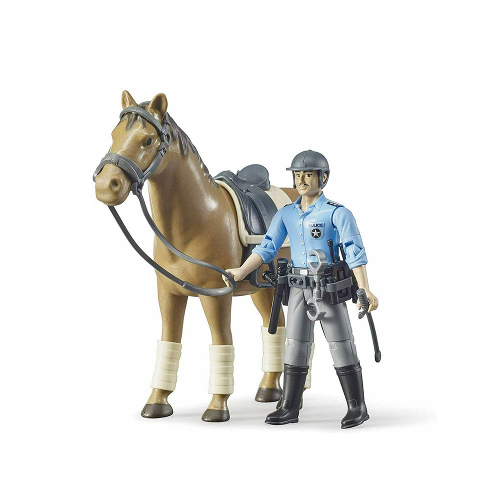 Bruder Licensed 1:16 Scale Police Horse With Mounted Policeman 62507 Children Kids Toy